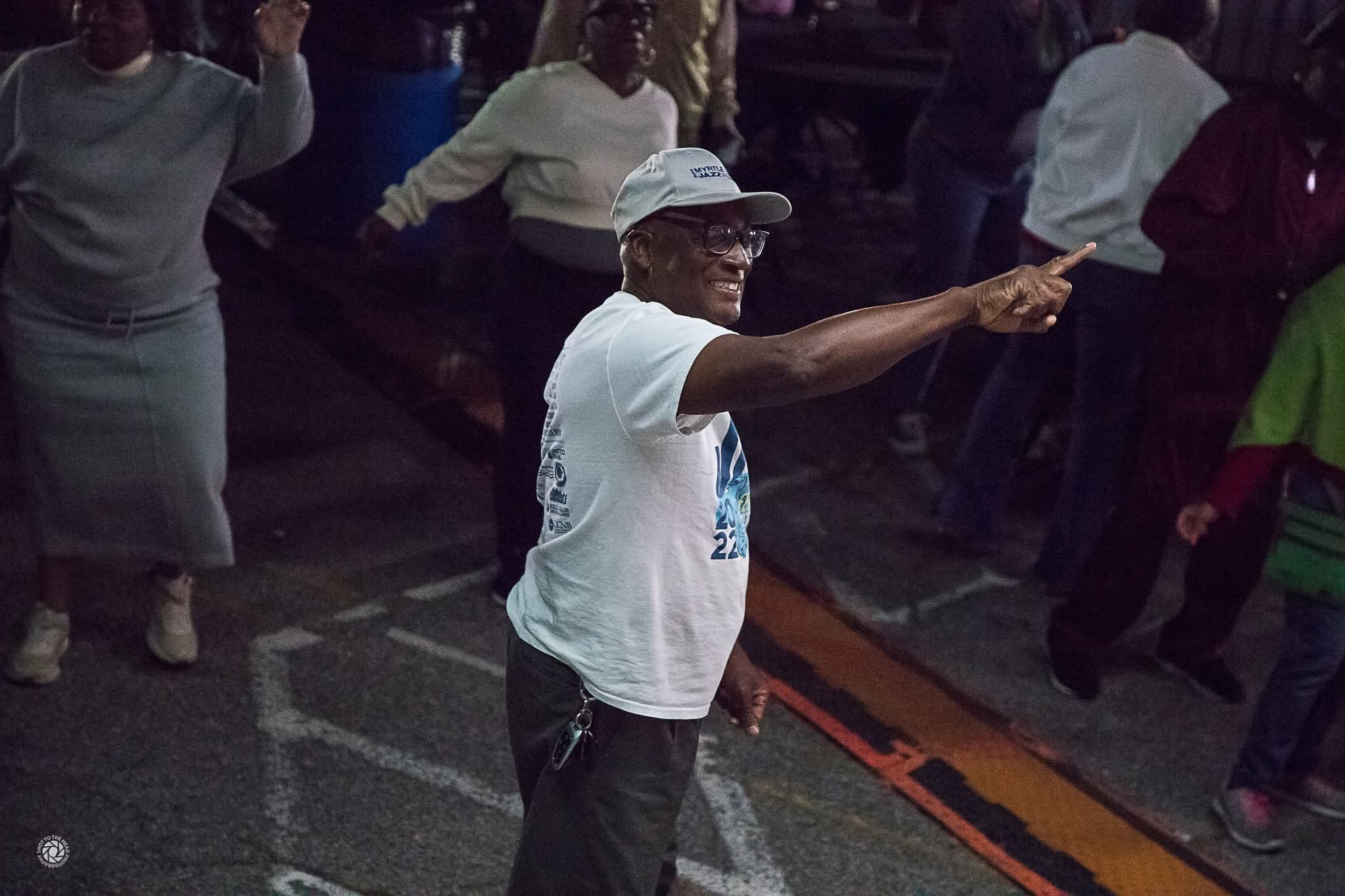 Mickey James celebrating at the Myrtle Beach Jazz Festival